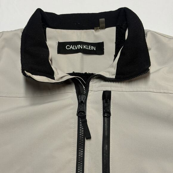 Calvin Klein Women's Ivory Zip Up Winter Jacket Size XL Sherpa Lined - Picture 4 of 16